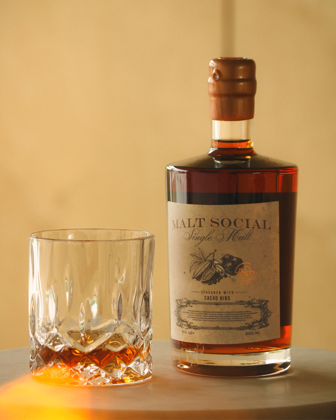 Malt Social x Loaded Barrel - Cacao Nib Seasoned Single Malt Whisky, 51% ABV