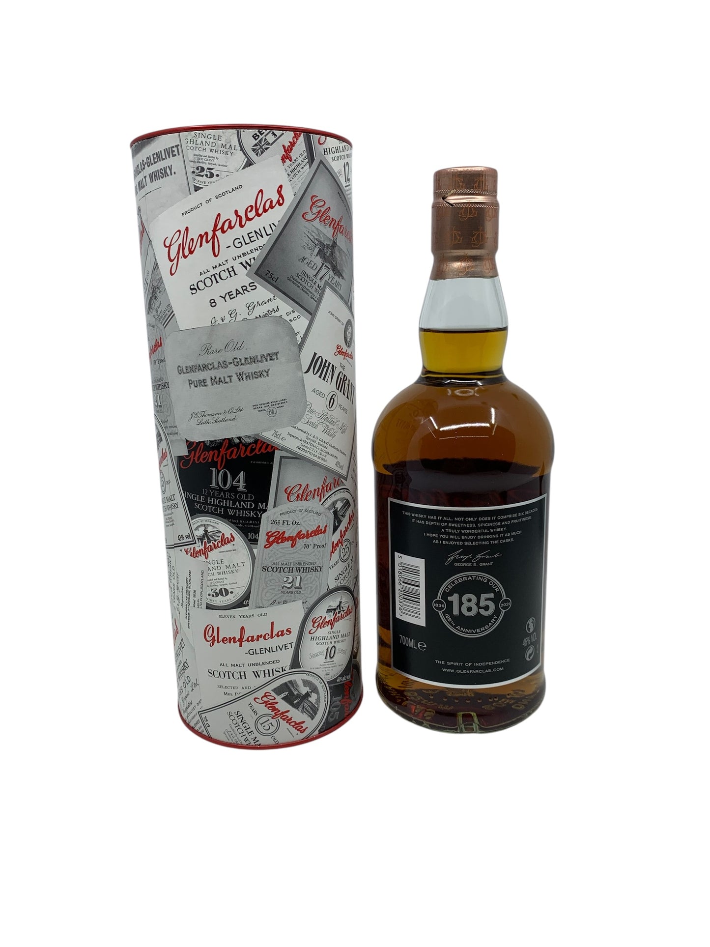 Glenfarclas 185 -   Highland Single Malt Whisky, 185 Anniversary Edition, 700ml, 46% abv