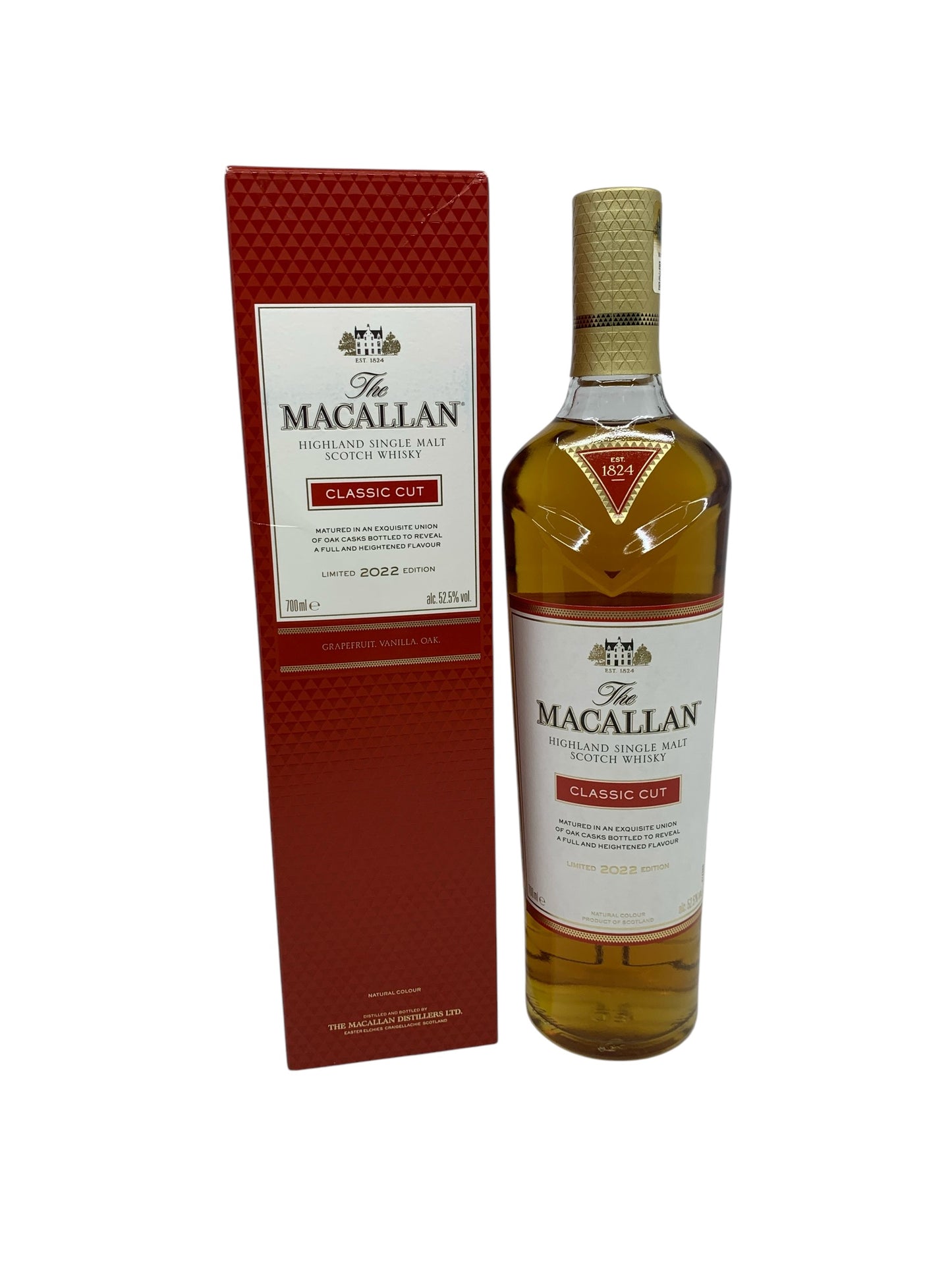 "Macallan Classic Cut, Highland Single Malt Whisky, Matured in Oak Casks (Grapefruit and Vanilla), Limited 2022 Edition, 700ml, 52.5% abv "